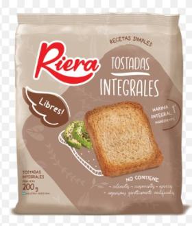 TOSTADAS RIERA INTEGRAL 200GR